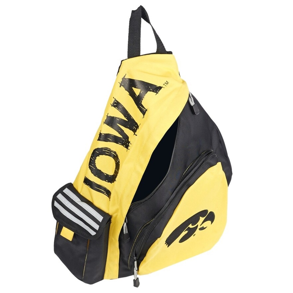 Unisex IOWA HAWKEYES lead off sling backpack NWT